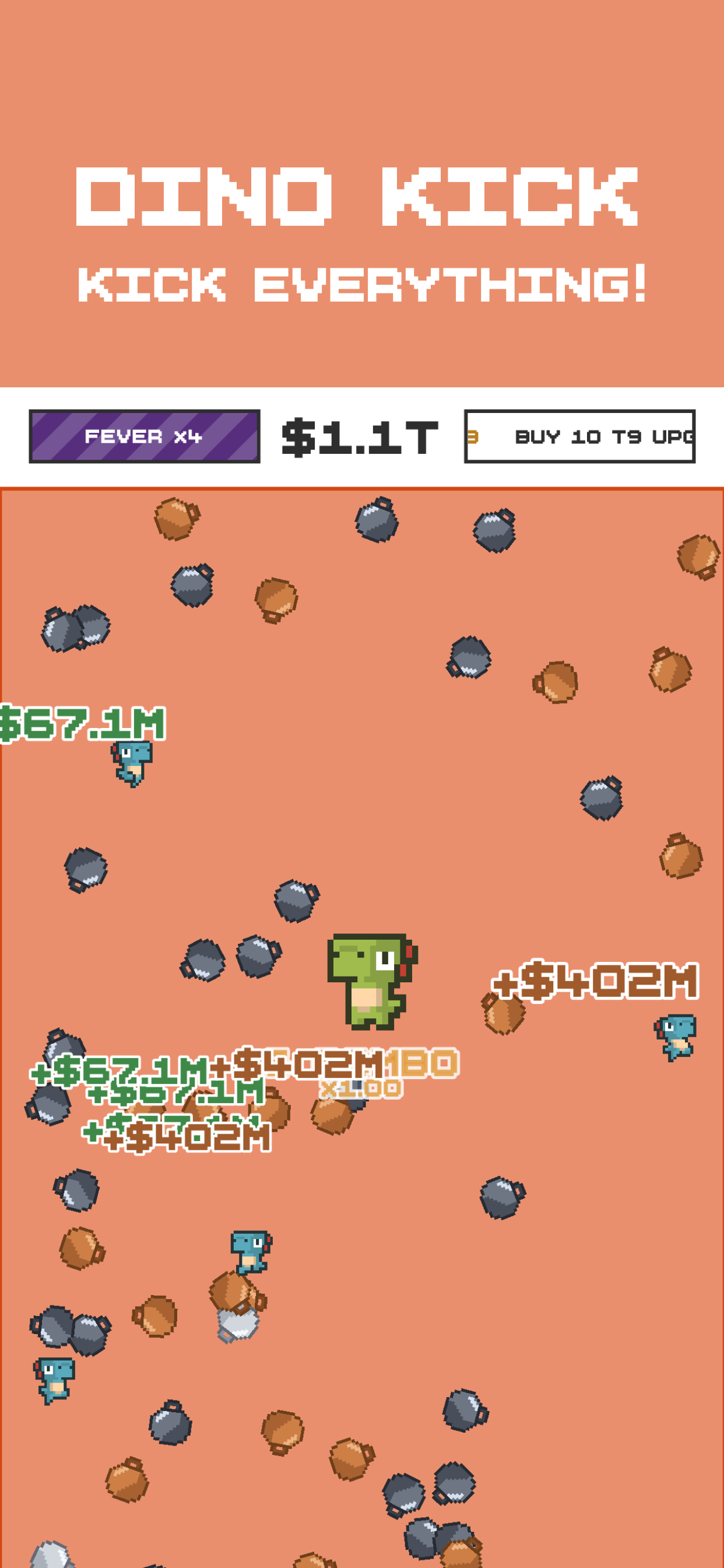 Dino Kick: Idle Rush screenshot 1